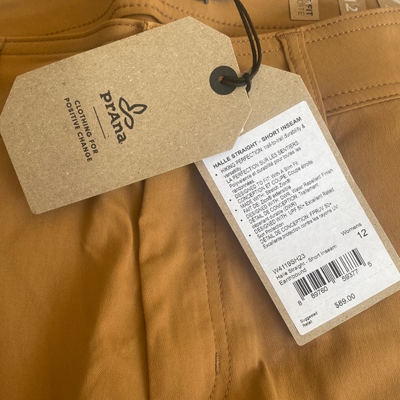 (A6) Prana Halle Straight Regular inseam Earthbound Hiking Pants - Size 12, NWT - Picture 13 of 15